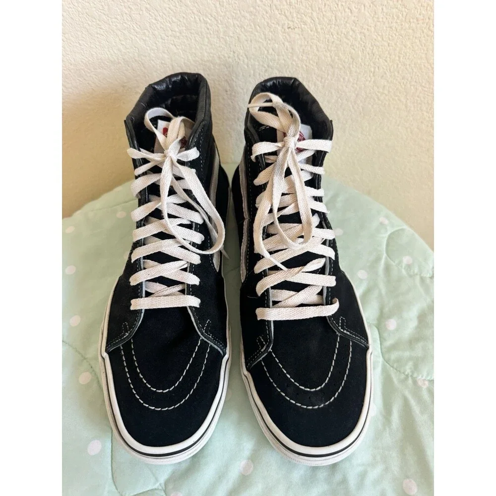 Vans Sk8-Hi Black/White High Top Lace-Up Sneakers Mens size 10